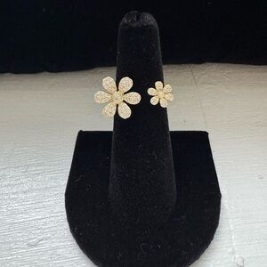Gold Floral Ring 925